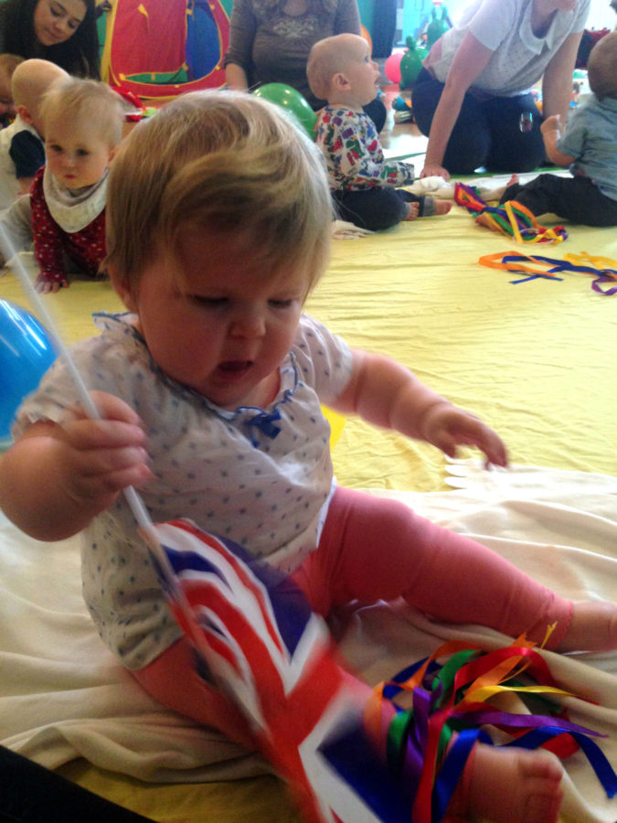 Baby with flag